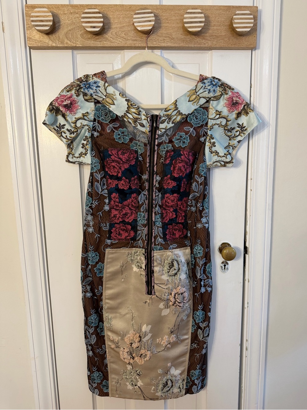 Anthropologie Byron Lars Beguile Floral Brocade Sheath Dress 8 Petite